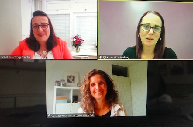BuurtzorgBI's tweet photo. @RachelMWay talking to Karen Curtis from @MedwayHealth & @madelon_tilburg from @BuurtzorgInt about how the #Buurtzorg way allows them to get back to what drew them to nursing. ⤵️
🌟Their passion to provide #personcentred care NOT #taskoriented care. 🌟
#HappyBzorg21 https://t.co/gK5MmXl9ZJ