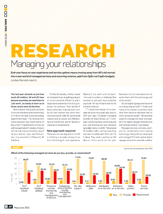 utelogy's tweet photo. Great article in @avinteractive Ltd. today: 'Managing your relationships; End user focus on user experience and service uptime. @utelogy is featured: https://t.co/hKDKoJFNtM
Pages 16-20.
#AVnews #AVMagazine #MSP #research #report #smartbuildings #AVUC #managedservices https://t.co/K0nKU7BKY5