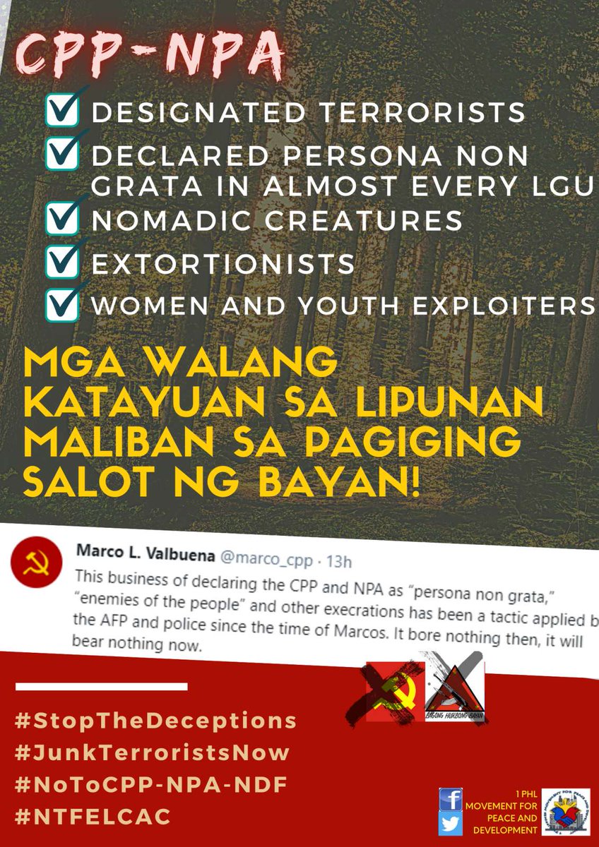 JanineLardizab2's tweet photo. #STOPTHEDECEPTIONS
#NOTOCPP_NPA_NDF https://t.co/RDDxooyWr7