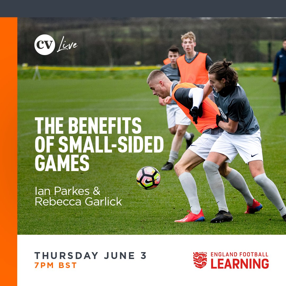 New #CVLive from @academy_cv 

In partnership with @EnglandLearning on the benefits of small sided games.