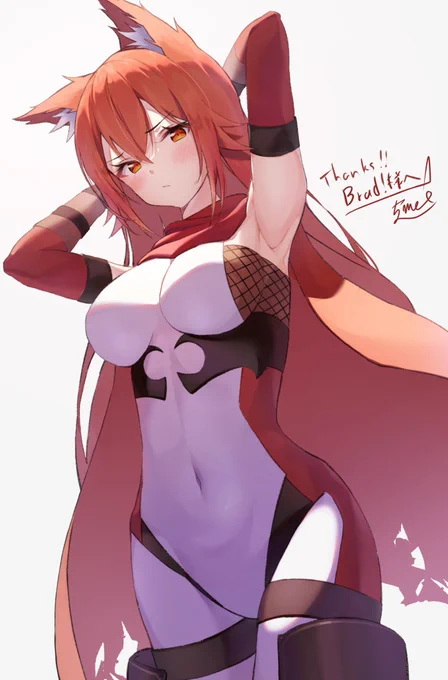 brad!様からskebにて描かせて頂きました!オレンジ髪のケモ耳娘でキャラクターデザインがカッコ可愛くて楽しく描くことが出来ました!!
リクエストありがとうございました😊
https://t.co/vVA5AbEvg5 