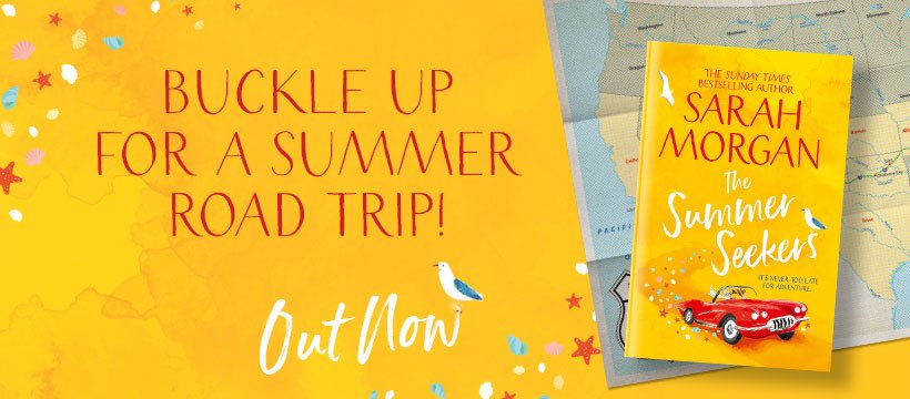SarahMorgan_'s tweet photo. The Summer Seekers is out now! Writing this book was the perfect escape and I hope reading it will be the same 😍🚗 Perfect timing for the bank holiday weekend https://t.co/CyPOJKyNwh https://t.co/ygqQwDmQob