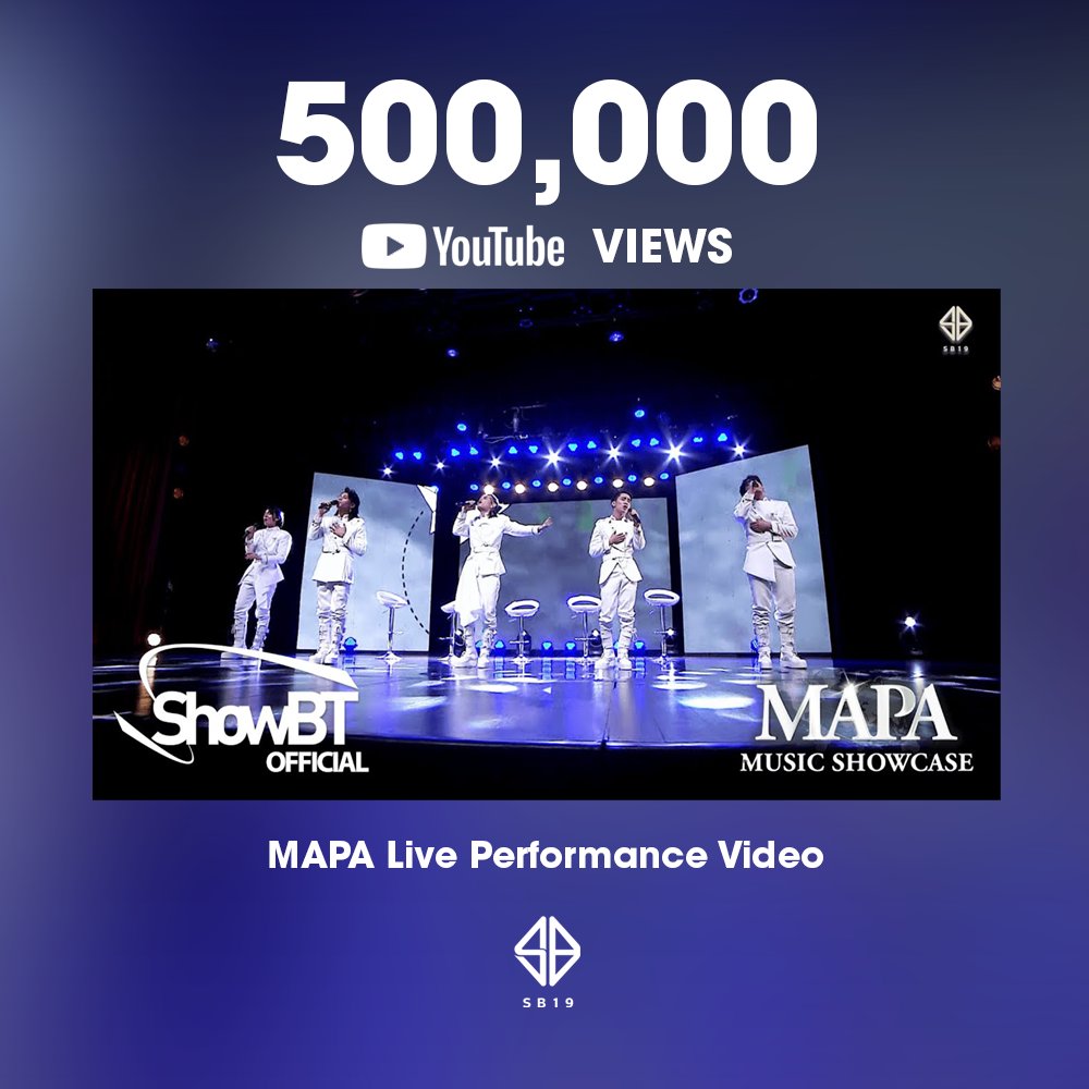 #SB19MAPA Live Performance hits 500,000+ views on YouTube! 🎉 Watch here: youtu.be/5_mGmwMHxWo #SB19MAPAShowcase