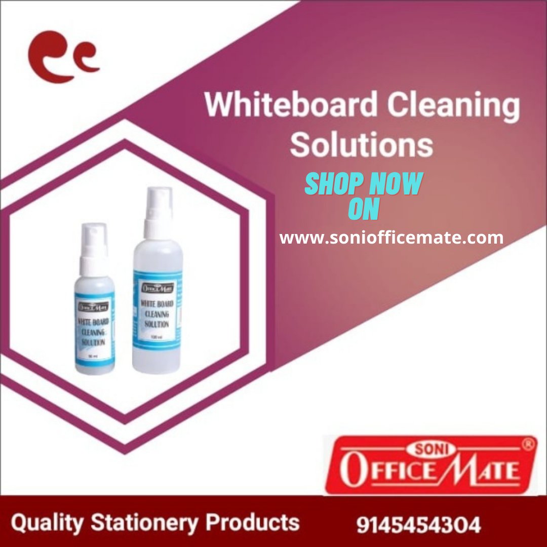 Soni Office Mate on Twitter "Whiteboard Cleaning solution is