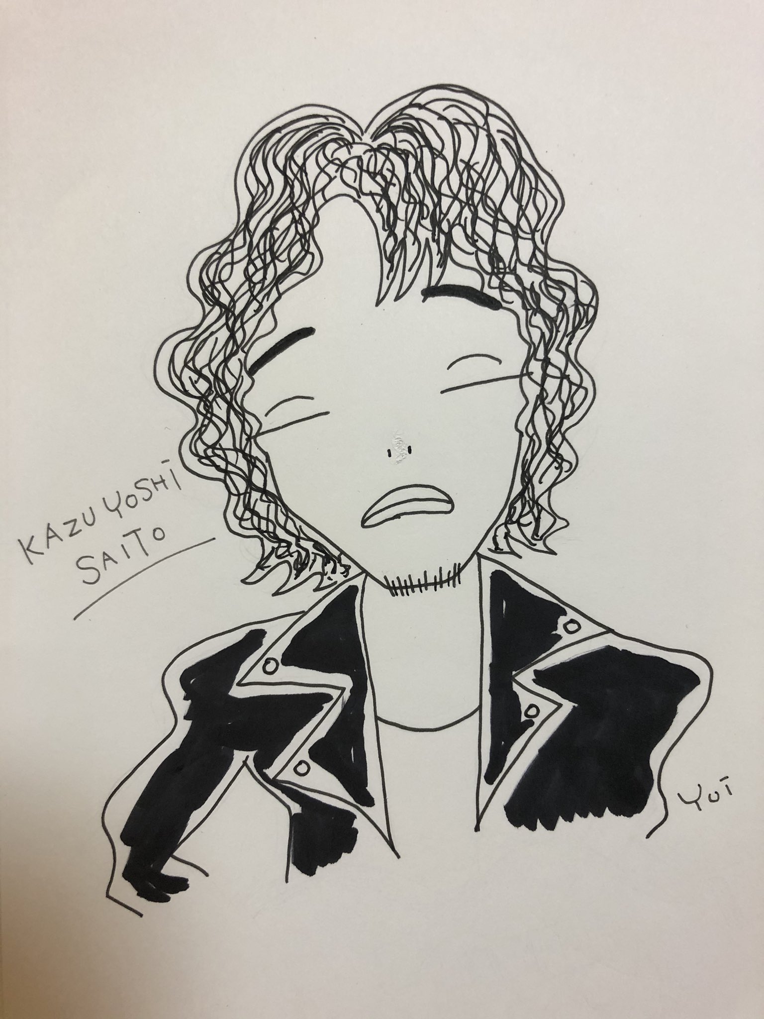由伊 Bawファンなロック女子 3 26theneatbeats ザッと描きだけど せっちゃんこと斉藤和義さん やっぱ絵を描いてるときが1番幸せだなあ 艸 似顔絵 イラスト 絵描きさんと繋がりたい お絵描き好きさんと繋がりたい お絵描きさんと繋がりたい