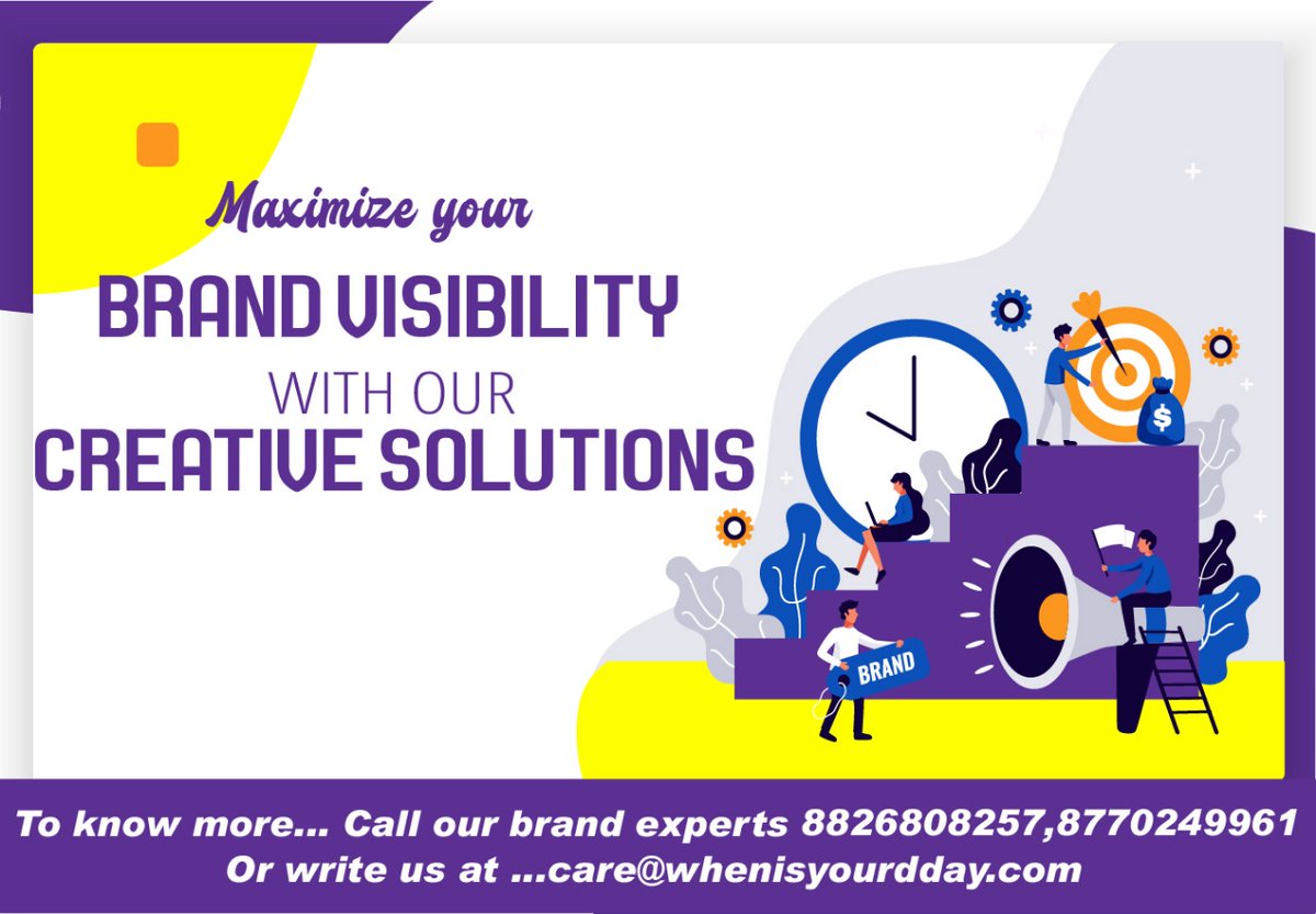 Vistaar_media's tweet photo. Maximize your Brand Visibility with our Creative Solutions....
.
To Know More Contact our experts at : 8826808257 / 8770249961 care@whenisyourdday.com
https://t.co/NrxLYuGTgE
#ddayplanner #digitalmarketing #eventplanner #stayathome #online #videos #mobilitysolutions https://t.co/apr0hpjLZw
