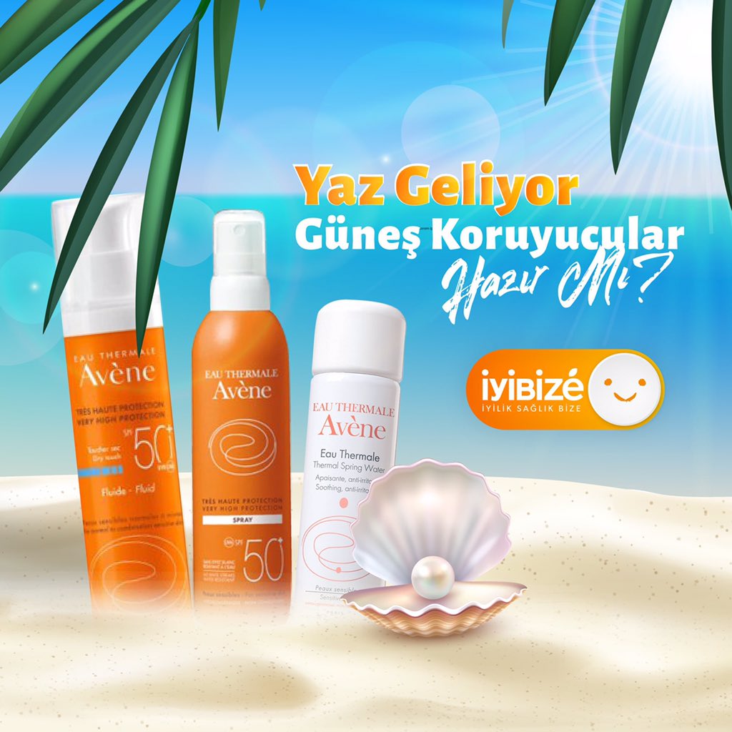 iyibize's tweet photo. Yaz Geliyor! Güneş Koruyucularınız Hazır Mı? Farklı markaların çeşitli güneş koruyucuları İYİBİZE'de sizleri bekliyor.
#iyibize #bitkiselyağ #organikyağ #yağ #organik #sağlık #bakım #ciltbakımı #uçucuyağlar #kolajen #vitamin #mineral #güneşkremi #güneşkoruyucu #güneskoruyucu https://t.co/ZFMR3kgz1f