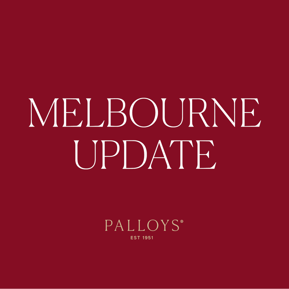 Palloysau's tweet photo. Business as usual for Palloys Melbourne.
Our Melbourne office is open for collection throughout the lockdown. Mon - Fri | 8:30am - 4:30pm
Our masked-up team is standing by. Please make sure you check in on arrival using the QR code and social distance.
Contact us on: 03 9654 9200 https://t.co/zhSOuPghAt