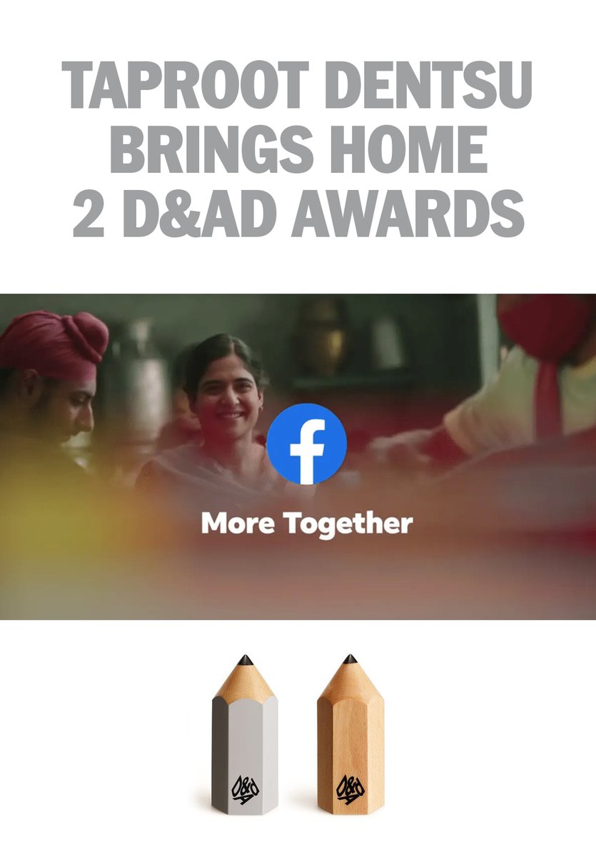 Super chuffed about the two D&amp;AD pencils. Pooja Didi keeps raking it in 🥳😃