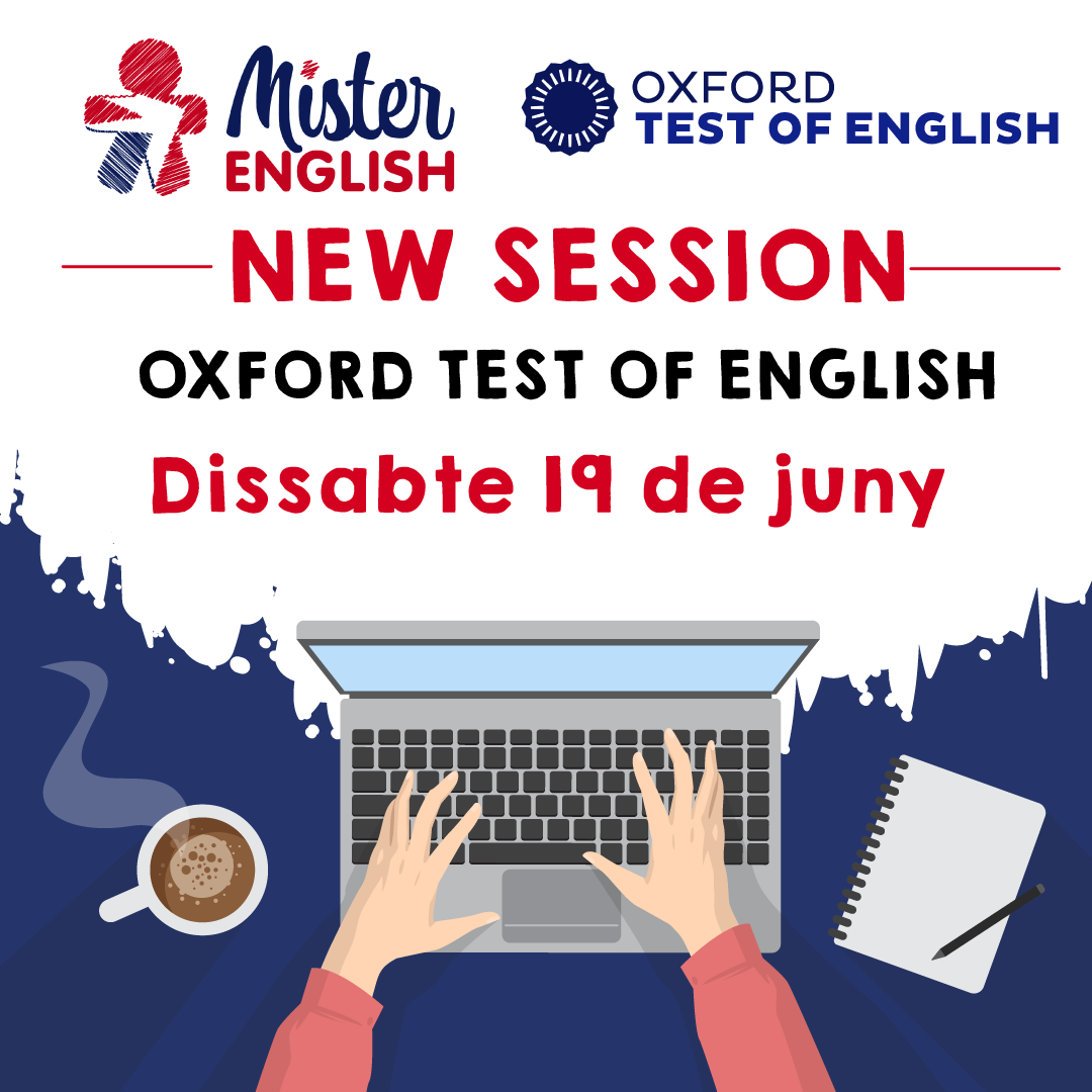 MrEnglishLleida's tweet photo. 📌OXFORD TEST OF ENGLISH📌 Estàs pensant en treure’t un títol d’anglès per demostrar el teu nivell? Apunta’t a la nova convocatòria l'Oxford Test of English del 19 de juny i aconsegueix-lo! No dubteu en visitar la nostra web per conèixer la resta de convocatòries.⠀ https://t.co/vaXXpDj2Z6