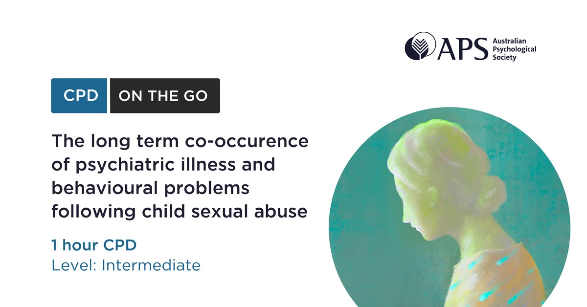 AustPsych's tweet photo. To gain insight into the severity of child sexual abuse impact on victims, it is important to understand the co-occurrence of long-term outcomes, both psychiatric and behavioural. Explore this evidence-based article followed by a quiz https://t.co/NT1gvs1tqp #CPDonthego https://t.co/yV7Lc2hAEZ
