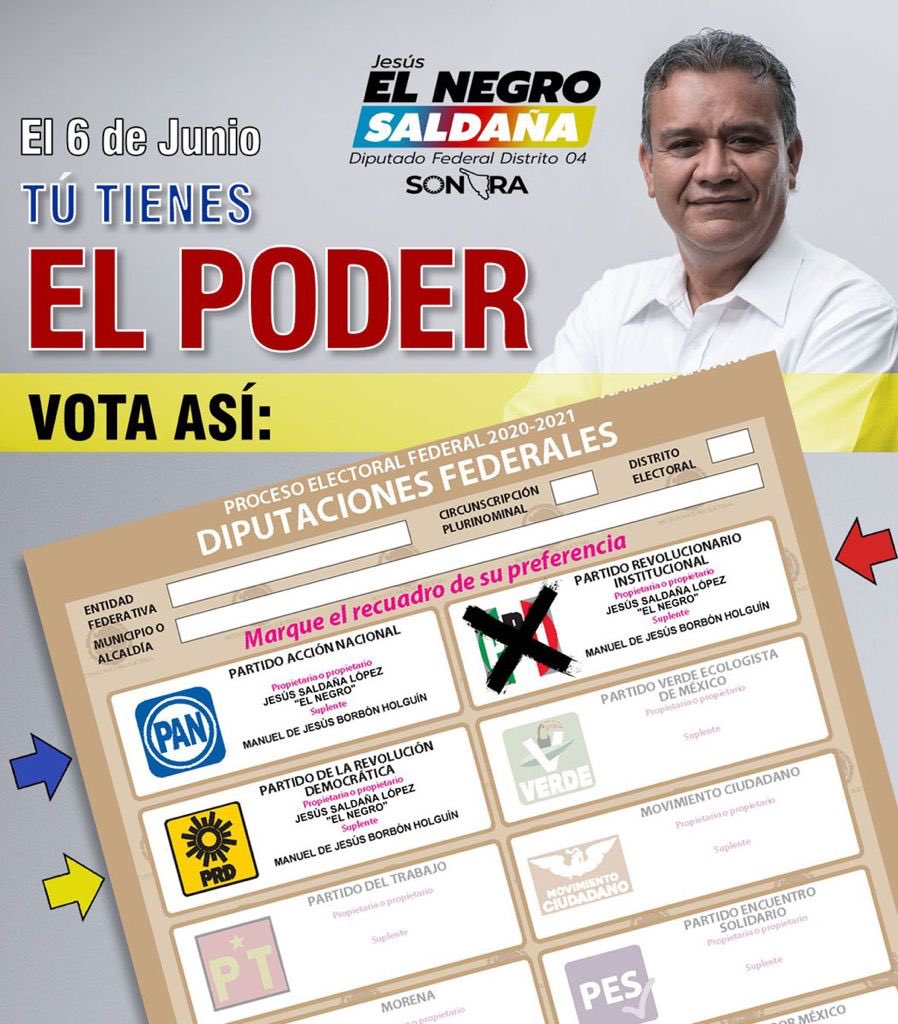 JesusElNegroS's tweet photo. Este 6 de junio, tú tienes el poder. Vota Así: https://t.co/p4qcDNZthf