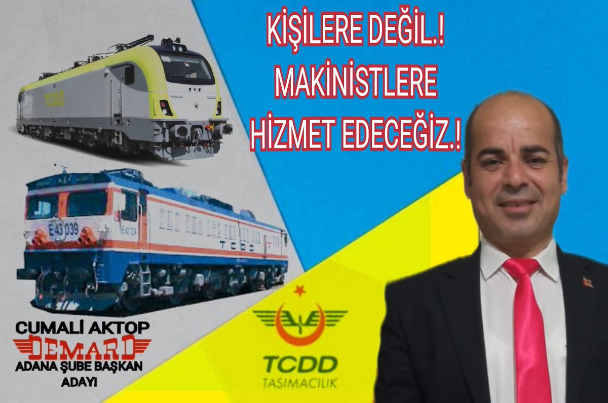 cumaliaktop's tweet photo. Kişilere değil, makinistlere hizmet edeceğiz.!
#demard
@DEMARDGNLMRK
@DemardIstanbul1
@osmanuluc1
@Burakzk5
@mehmetsercan01
@YasinEKNC3
@muslumalic
@BurakKaytanc
@dagsevenn1 https://t.co/re64CpnCfA