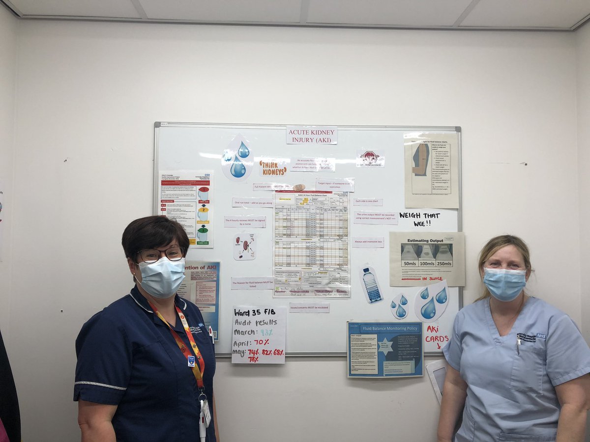 ACTUHMBT's tweet photo. Well done to @35Rli for wanting to raise awareness of AKI and improve their fluid balance documentation. We helped with this AKI info board. 

If any wards want help on creating their own - let us know 

#AKI#fluidbalance#albertscampaign#audits#improvement#practice#education#ACT https://t.co/twJOPNgv5A