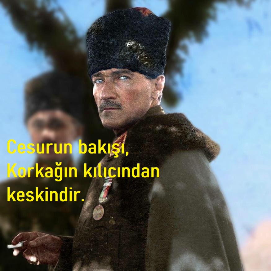 Cesurun bakışı, Korkağın kılıcından keskindir.
#GetOutKamalizm