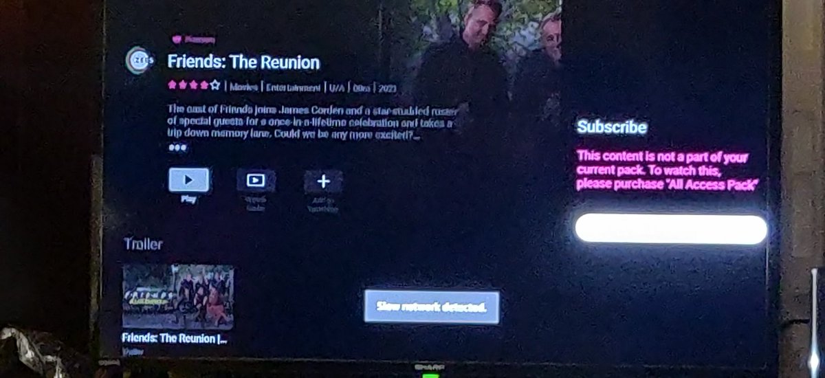 pournaa's tweet photo. .@ZEE5Premium  @ZEE5India application is not playing friends: the union even after subscribing for a premium of 499. @FriendsTV #FriendsTheReunion failed to play. Zee5 failed to deliver. Server s damn slow. Even the trailer failed to play. Need fix asap #zee5friendsreunion #zee5 https://t.co/Y7QWZe53k9