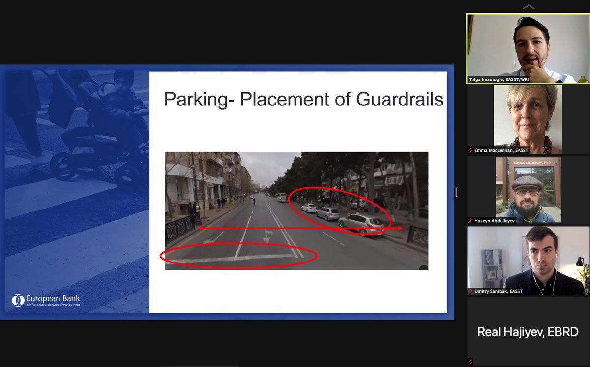Real examples of high pedestrian risk spots in Baku under scrutiny during Day 2 of our road safety engineering training supported by <a href="/EBRD/">The EBRD</a> Looking forward to seeing improvements locally!