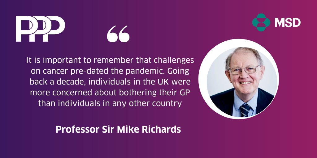 Professor Sir Mike Richards, speaking at 'How to re-engage patients with cancer pathways' report launch

This report is produced in partnership with MSD <a href="/MSDintheUK/">MSD</a>