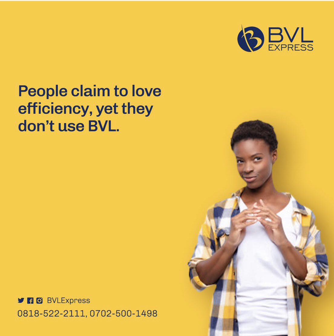 BvlExpress's tweet image. We are your efficient delivery company. Always ready to go the extra mile for you to ensure we do not disappoint in any way.
#bvlexpress #logisticsinlagos