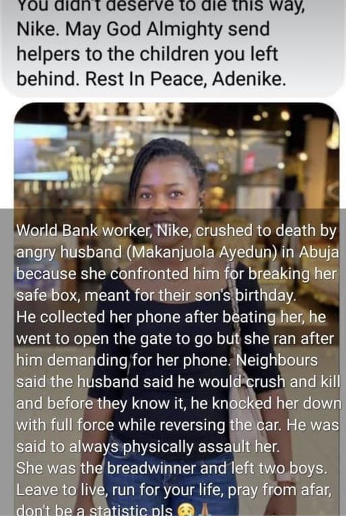 tosinolaseinde's tweet photo. RIP Adenike 
Sun re o https://t.co/bwHg3m2ezJ