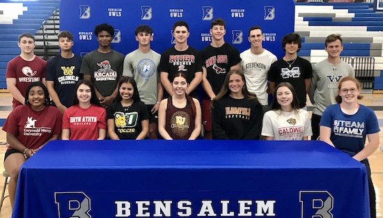 Sixteen Bensalem seniors were recognized for committing to compete in collegiate sports. Check out the list. @Owls_Athletics @bensalemSB @BensalemOwls @BensalemBBall @BensalemSchools @bensalemhs suburbanonesports.com/college-signin…