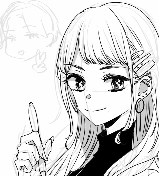 久しぶりにヨルモ名義のお仕事をしますわよ(また派手顔のギャル描いてる…) 