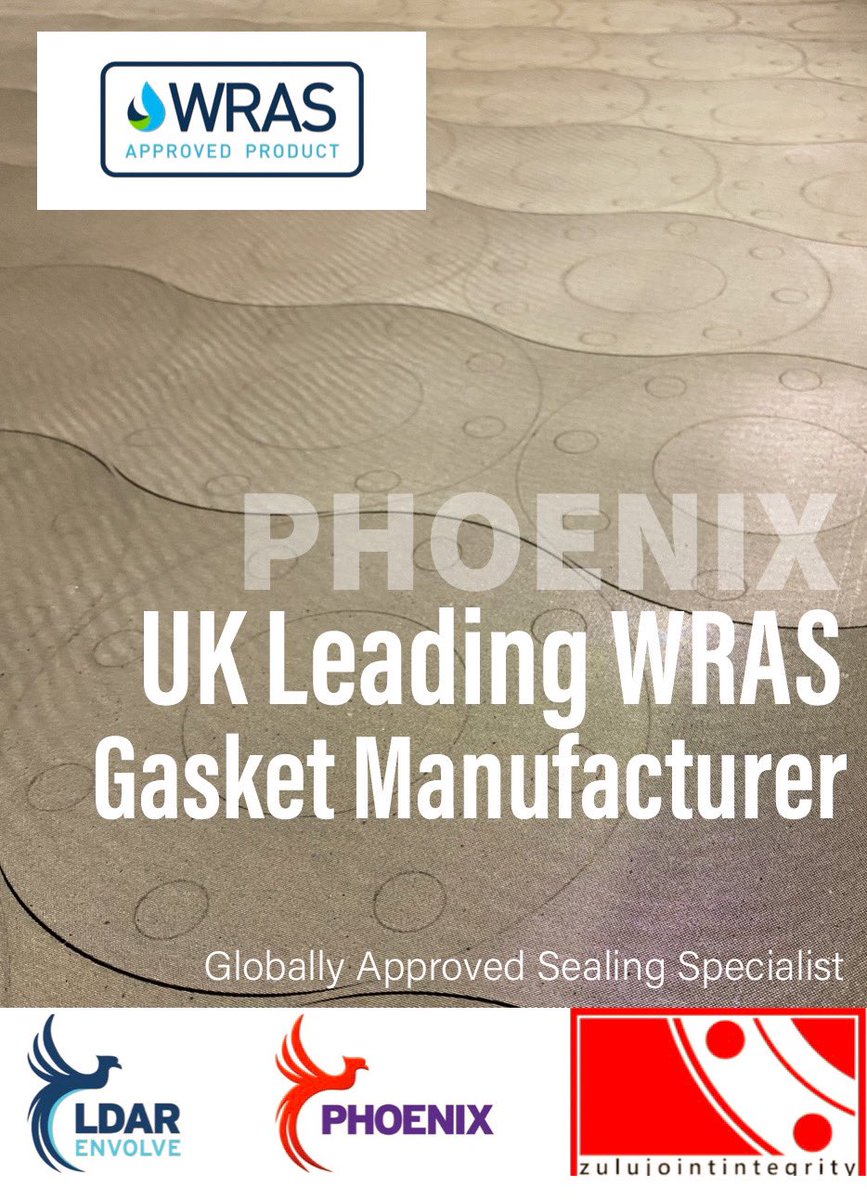 phoenixsealing1's tweet photo. Phoenix Sealing UK leading #wras #gasket #manufacturer in the heart of #WestMidlands #ukmanufacturing #ukmfg #madeinbritain #gaskets #seals #wrasapproved https://t.co/YquwTTPf10