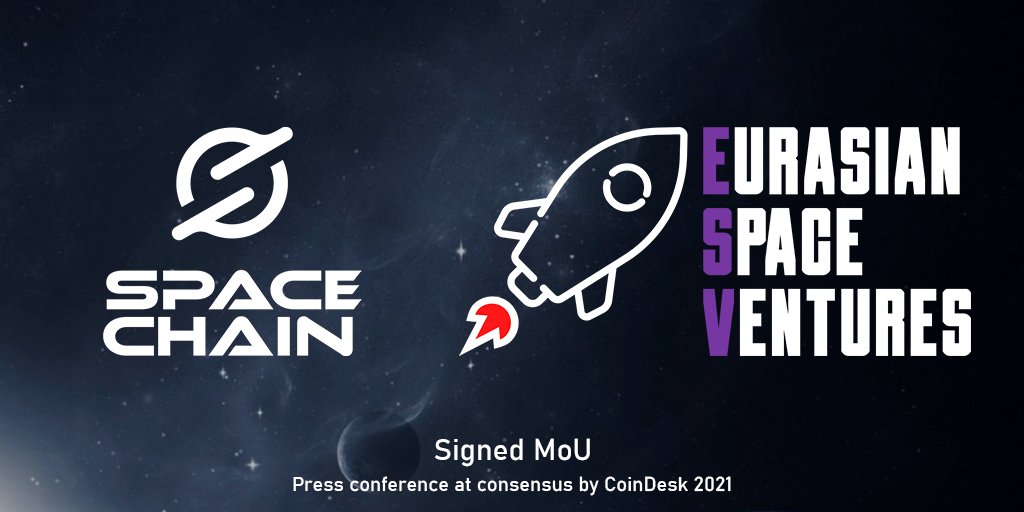 Consensus
May 25, 2021 – SpaceChain and Eurasian Space Ventures (ESV) have signed a Memorandum of Understanding (MOU) for ongoing collaboration and developing joint projects in the field of space and blockchain technologies.
#Spacechain  x  #ESV