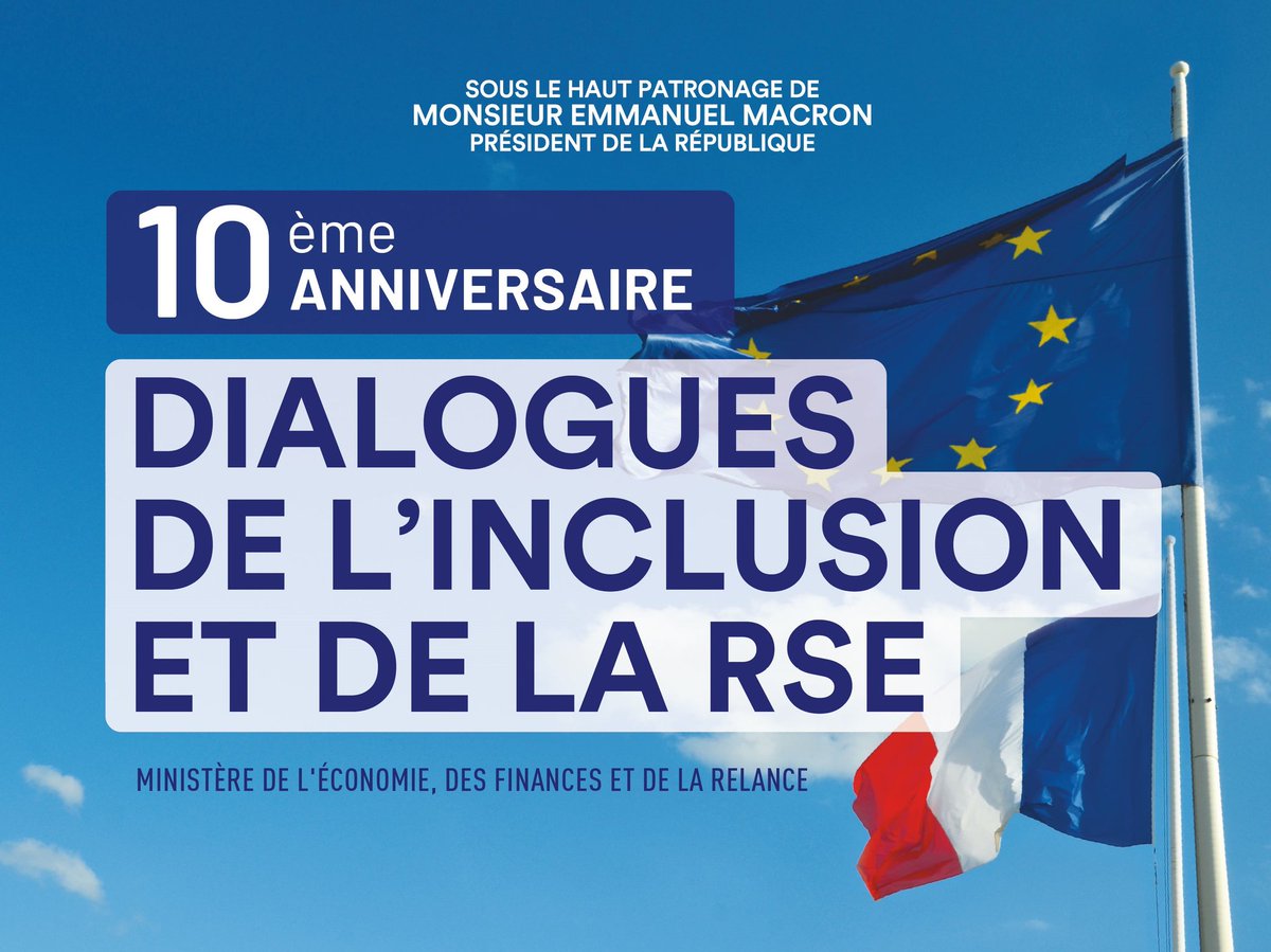 Nous sommes heureux de participer aux 10èmes Dialogues de l'#inclusion et de la #RSE ! 🙏

⌚Rdv à 10h20 pour la session dédiée à la #Communication et à l'#Information responsables 

👉 Retrouvez le live sur 10dialoguesbercy.com

<a href="/DialoguesRSE/">Dialogues de l'Inclusion et de la RSE</a>
#10dialoguesInclusionRSE