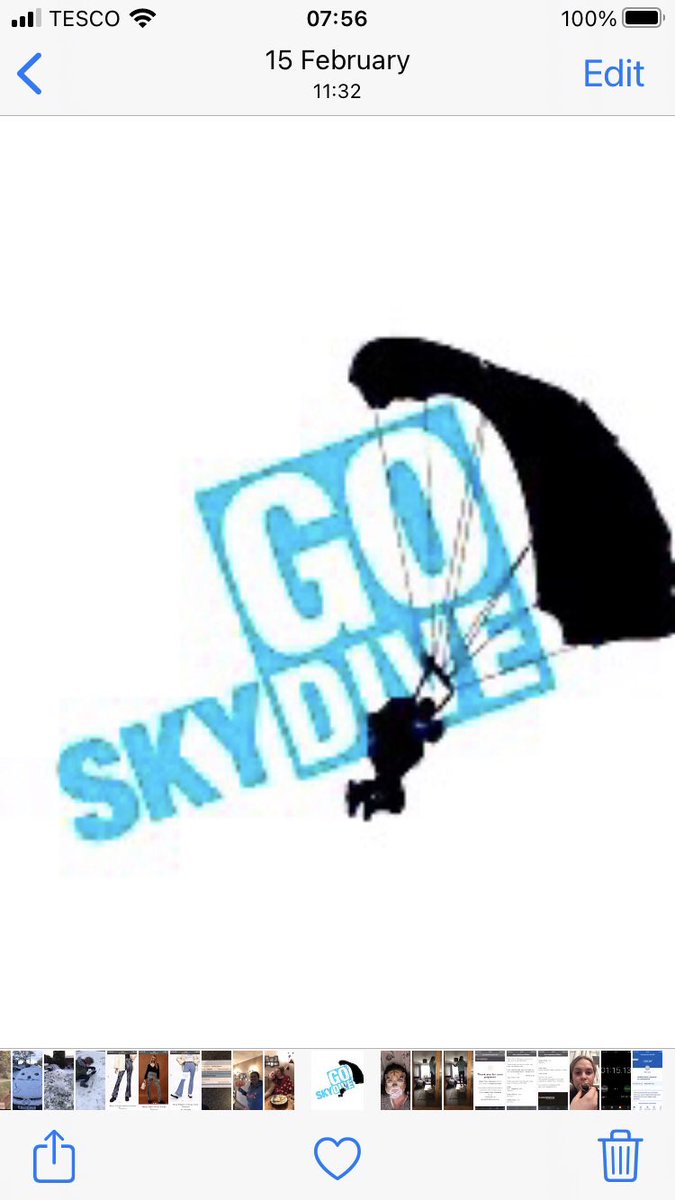 Just a couple of days until I do my skydive raising money for Multiple Sclerosis Society if you can please sponsor me &amp; abig thanks to all who have sponsored me🎁🪂
