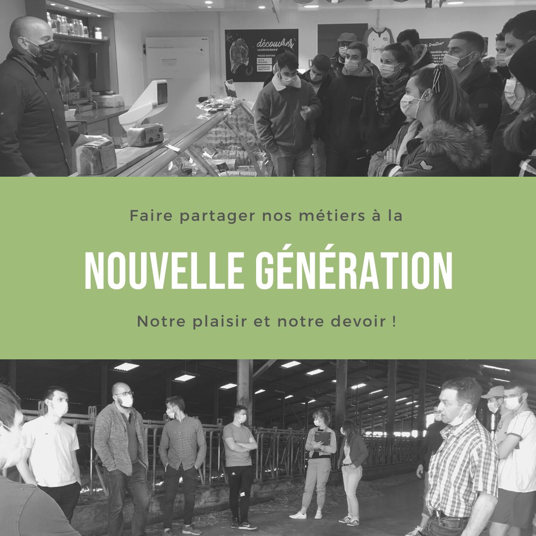 VeauAS's tweet photo. Tout au long de l'année, #éleveurs, #bouchers, techniciens aiment présenter leur métier et expliquer leur choix du #VeauAveyronSegala
Un contact avec les nouvelles générations indispensable pour projeter notre filière dans l'#avenir !

#RGA #Inspiration #FormationPro https://t.co/gGMAHKYwYD
