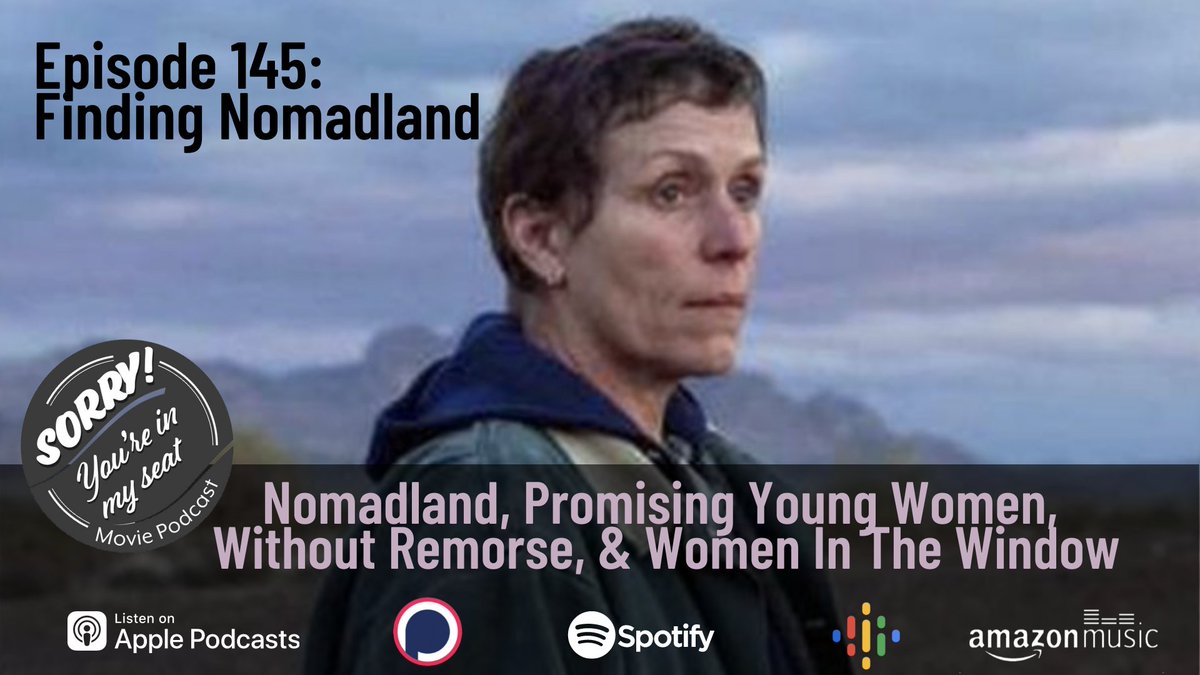 🎧 Have you checked out the latest Sorry! You're in my Seat #Podcast? 

🍿 This week's episode is packed full of film talk, incl. #Nomadland #PromisingYoungWoman and #withoutremorse 

Here's a link 📲 

linktr.ee/SorryYoureInMy…

#Podnation #Podpeople #PodcastHQ #FilmTwitter