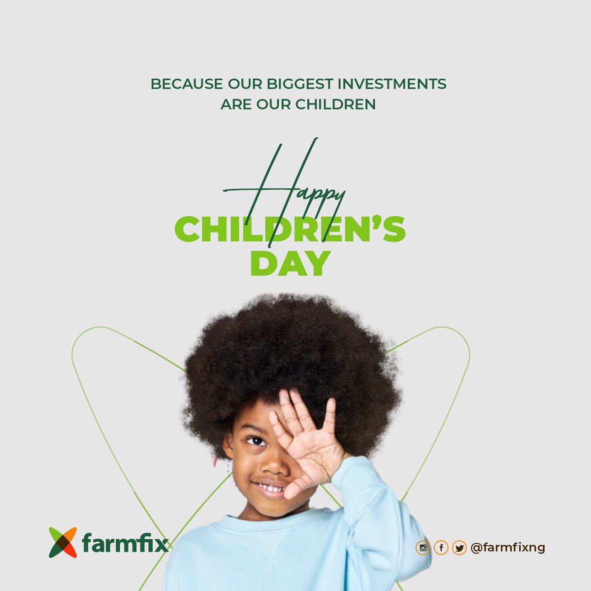 FarmFixng's tweet photo. The biggest #investment is the #children.
Train and nurture them right so they become better adults and leaders for the world to be a better place.
From all of us at #farmfix, we say #HappyChildrensDay. https://t.co/0O4aFwySCs