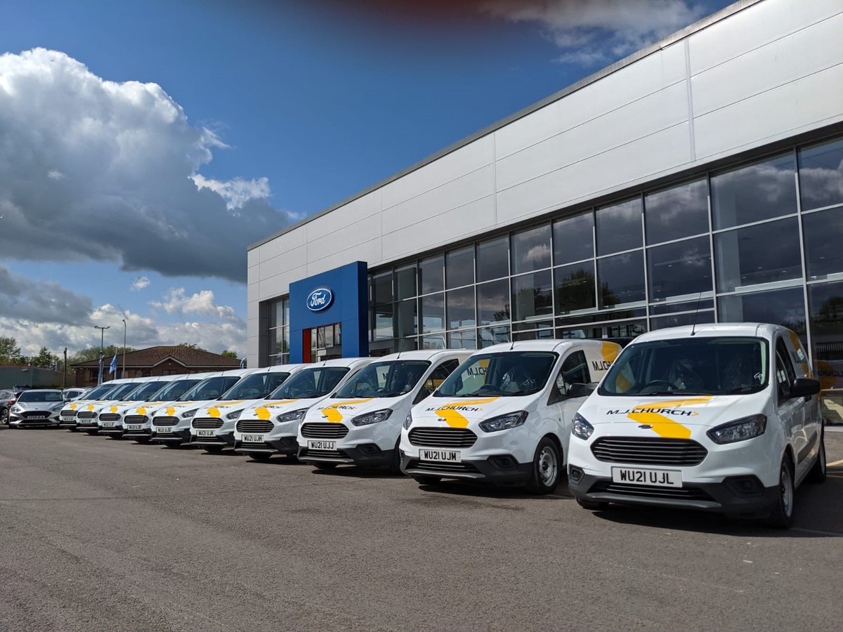 Today sees MJ Church Ltd take delivery of 10 new vans from Trowbridge Ford , these 10 vans will join our fleet of over 200 light vehicles! #mjcpics #fleet #automotive #logistics #transportation #fleetmanagement #construction #civilengineering #wastemanagement