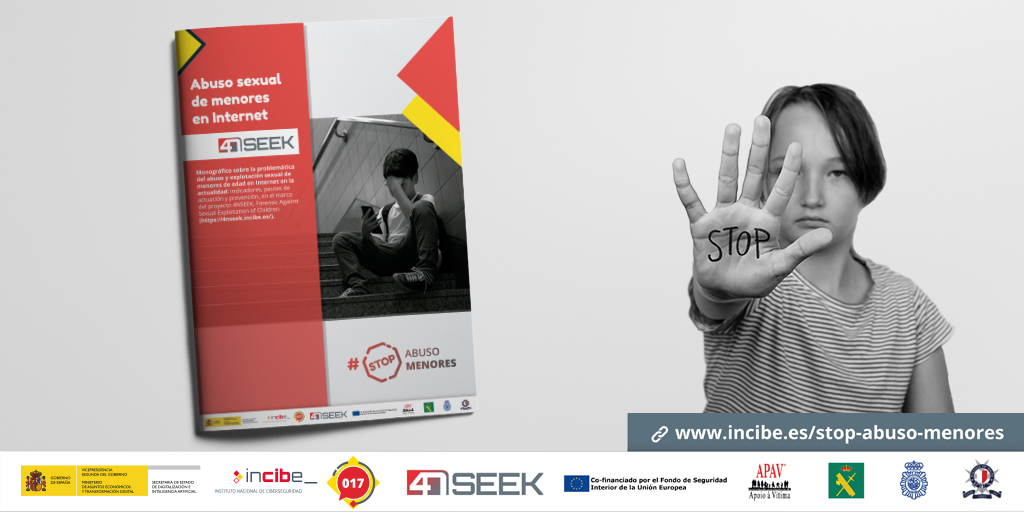 is4k's tweet photo. Descarga el monográfico de la campaña #StopAbusoMenores de @INCIBE, con pautas para detectar y prevenir situaciones de abuso y #ExplotaciónSexual de menores en #Internet. #4NSEEK

✏️ Accede: https://t.co/CBuVNC4o0p https://t.co/H5DIIulyUu