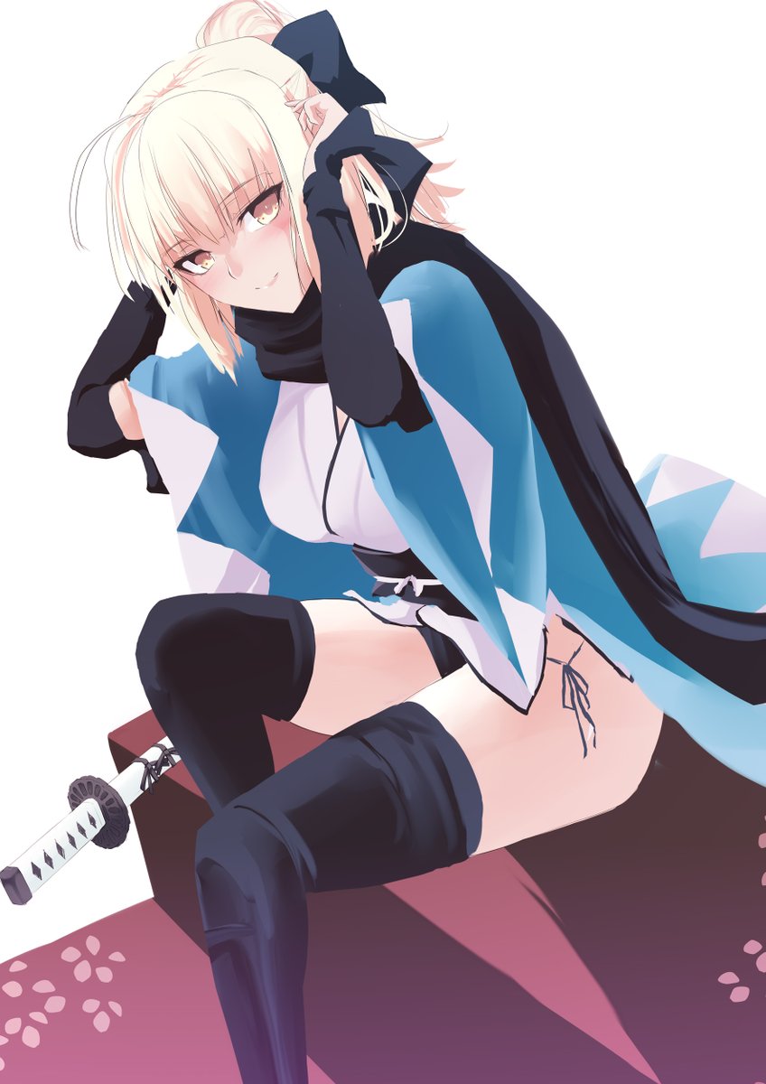 昔描いた沖田さんをリメイクしてみました。お団子屋さんで小休憩(*'ω`*) 