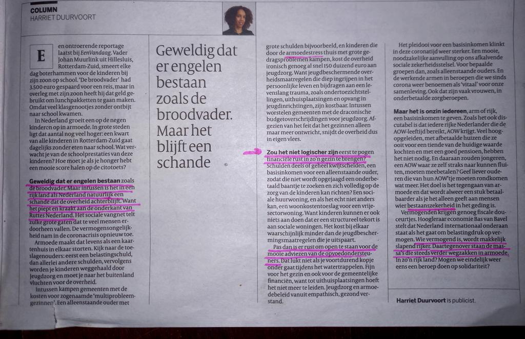 vetteviscom's tweet image. Pleidooi voor basisinkomen als medicijn tegen armoedestress (column @HDDuurvoort in vk vandaag):