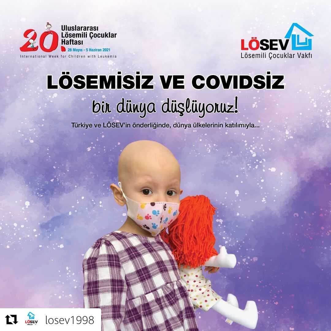 klu_losev's tweet photo. Türkiye ve LÖSEV'in önderliğinde, dünya ülkelerinin katılımı ile 20. #UluslararasıLösemiliÇocuklarHaftası 'nda Lösemisiz ve COVIDsiz bir dünya düşlüyoruz❣️
#IWCL https://t.co/XCa49G1jLD
