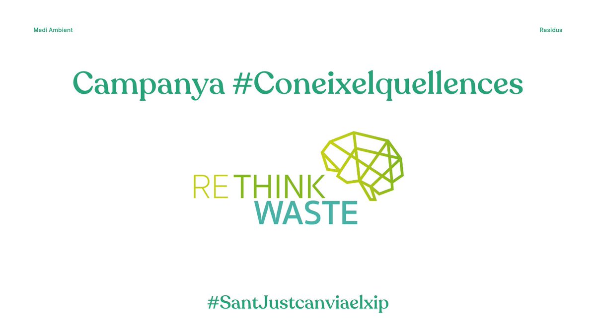 santjustresidus's tweet photo. ♻️ #ProjecteLIFE - #REthinkWASTE - #Coneixelquellences
➡️ S'inica per zones en paral·lel a la implantació del tancament de contenidors
➡️ Durant 12 mesos
➡️ Et podràs inscriure quan recullis la targeta
➕ info https://t.co/Xo4Fz74DhG
@santjustcat @REthinkWasteRTW @LIFEprogramme https://t.co/79f7QBz3YF