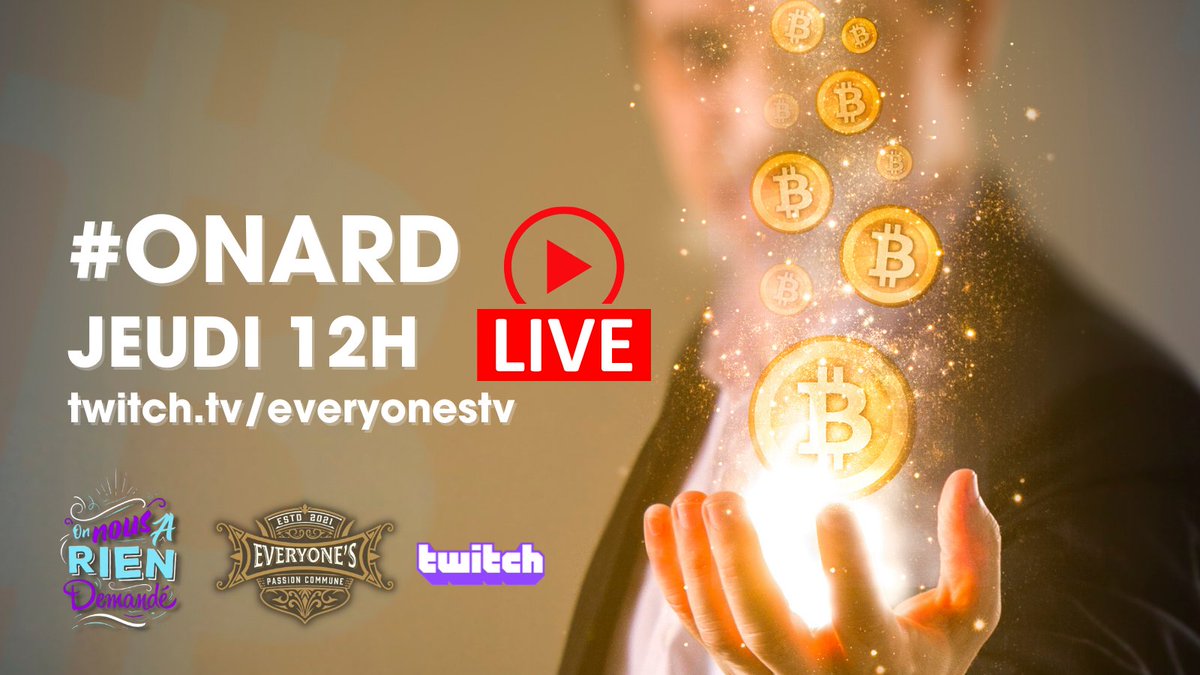 I_am_EveryOne's tweet photo. On nous a rien demandé, donc on en parle.
- Les pubs de la semaine ✅
- La com concernant les #bitcoins ✅
- et plus si affinités 💜
#ONARD rendez-vous à midi en direct avec vos réactions ! 
🔴[LIVE] https://t.co/iDIjIn4DEC https://t.co/a0ZUPtJ7Rh