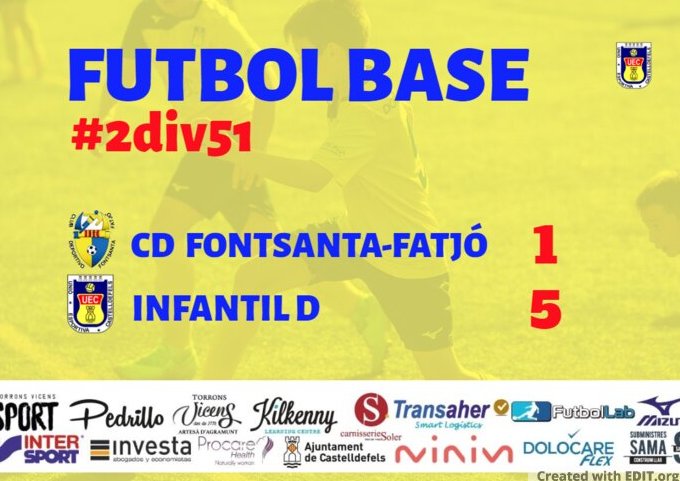 uecastelldefels's tweet photo. #FutbolBaseUEC | 🟡🔵
✅ @CDFF1977 - INFANTIL D: 1-5 (Sergi González 2, Aleix Bartra 2, Pep)
#SomHiGrocs #2div51 https://t.co/9bn3COoqFR