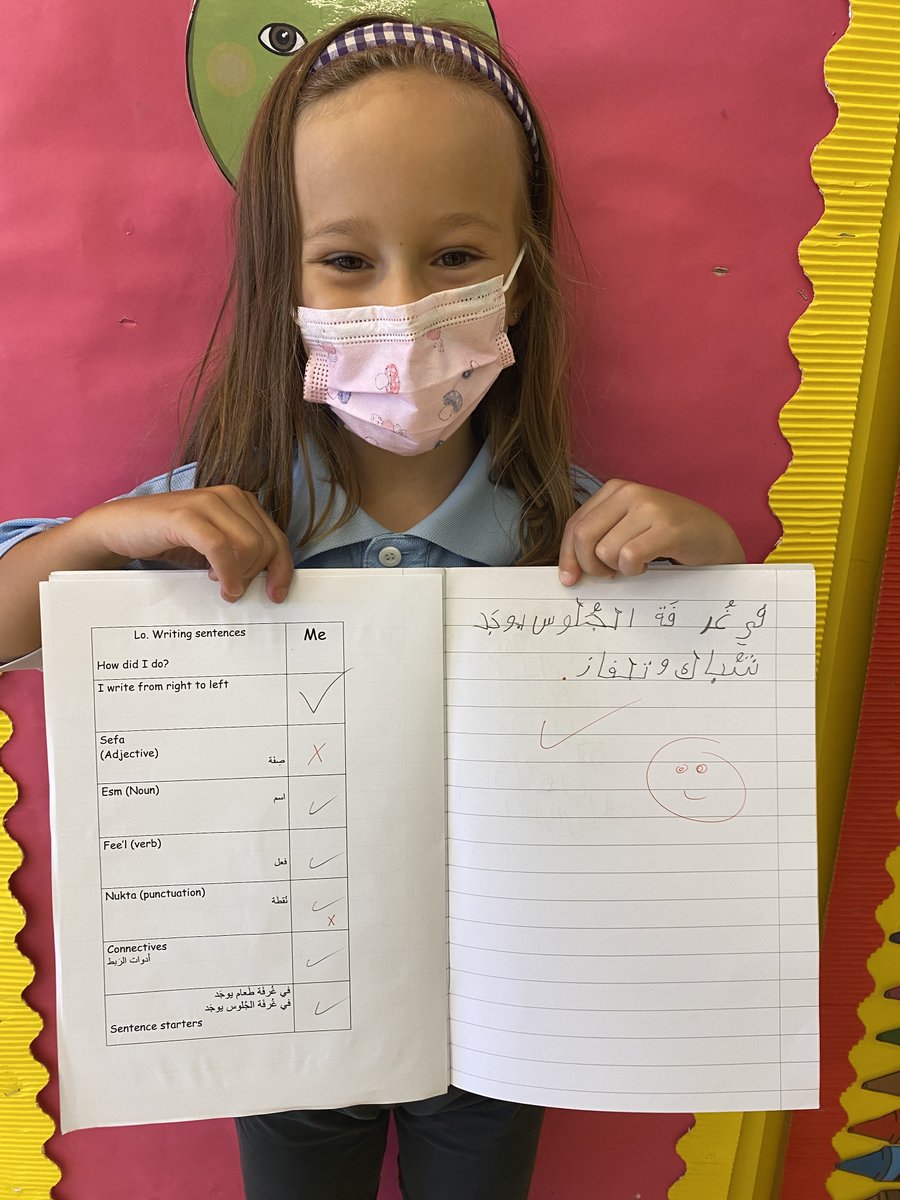 ReptonAB_Arabic's tweet photo. Year 2 children are so thrilled and proud of their work ! The pupils have been creating sentences about furniture in the house.
#ArabicB
@ReptonAlBarsha 
@FMKDXB_Year2 https://t.co/4iDemjiBUR