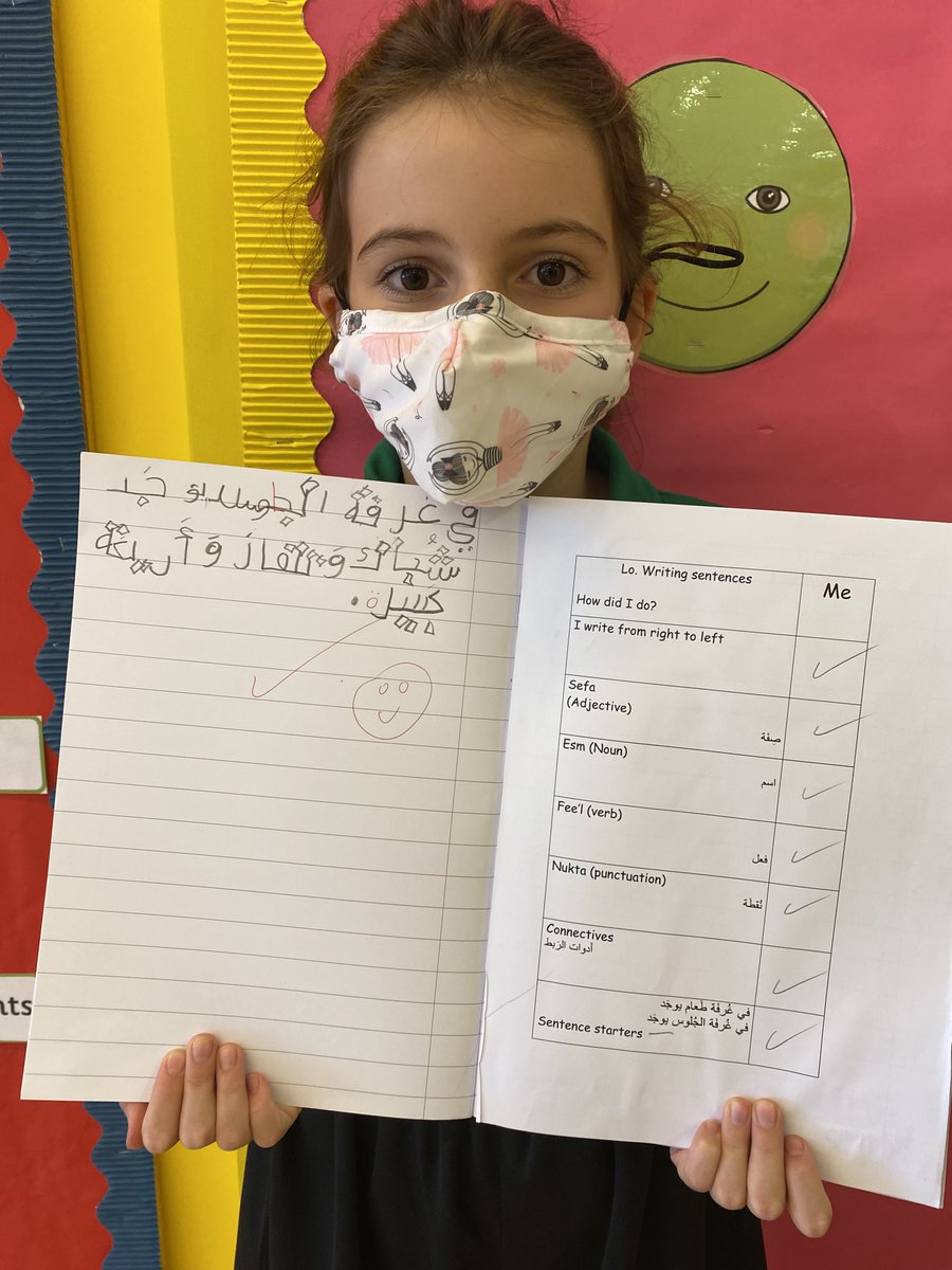 ReptonAB_Arabic's tweet photo. Year 2 children are so thrilled and proud of their work ! The pupils have been creating sentences about furniture in the house.
#ArabicB
@ReptonAlBarsha 
@FMKDXB_Year2 https://t.co/4iDemjiBUR