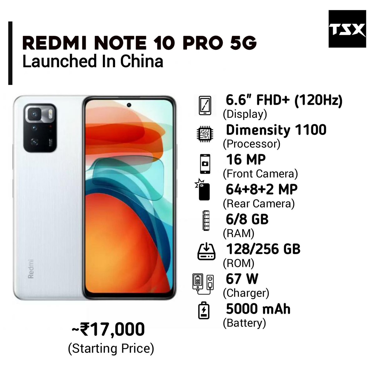 TECHSmartX's tweet photo. Redmi Note 10 Pro 5G Launched In China

Follow us for Tech Updates @TECHSmartX

#redminote10pro5g #mi11x #mi11ultra
#mi11pro #mi11xpro #pocoindia #realme8pro #redminote10promax #redminote10 #redminote10s #redminote10pro #poco #iqoo7 #iqoo7legend #redminote10promax #TechSmartX https://t.co/B899HdnOdV