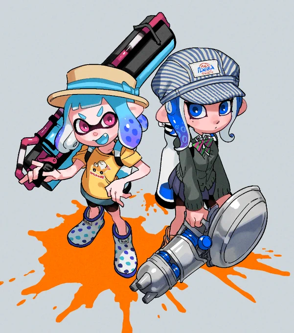 ふぉろわのいかたこちゃんお借りしました 