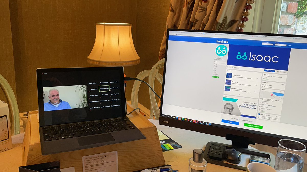 A different experience attending #conferences during #COVID19 Delighted to represent @IsaacCareIrl and @myhomecare_ie at the @EuShafe Conference this morning. #remotehealth #monitoring #social #participation