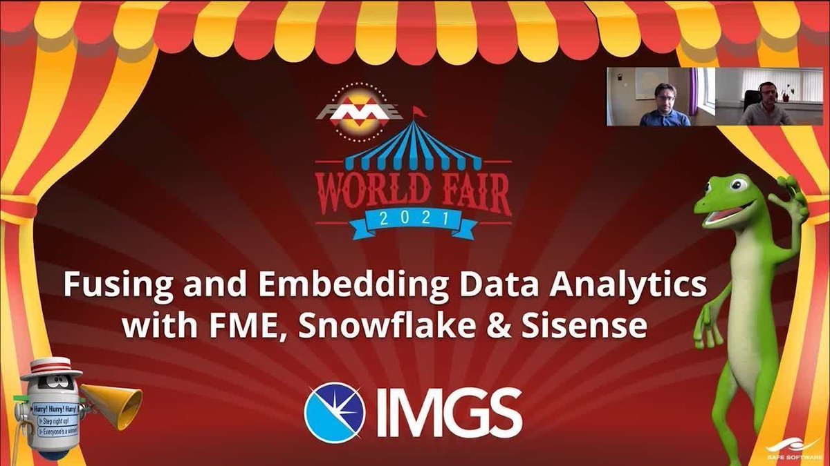 IMGS_Ireland's tweet photo. Check out the IMGS presentation "Fusing Data &amp; Embedding Analytics with FME, Snowflake &amp; Siesense" from this year's FME World Fair 2021 https://t.co/dXrQDYO6W1 @SafeSoftware https://t.co/xyqFNxFqC4