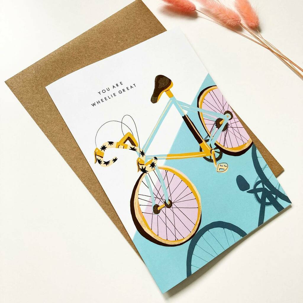 loraocallaghan's tweet photo. ✨ one of four designs up now to shop for Father’s Day 💗

This card is also great just for anyone who is an avid bike fan 🚲 this collection has a couple of neutral designs that are perfect for any occasion not just for that one day ✨ https://t.co/oCKtqzSPJA https://t.co/ssOUTgsWT9