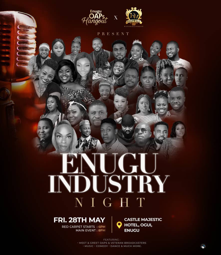 EnuguGod's tweet photo. You already know about the #EnuguIndustryNight 
And you know your favorite OAPs are gonna be there
Would you like to be there? 
Would you like to win a ticket from @EnuguOapsH 
Engage this tweet and u might be lucky to stand a chance to win one
@legendcityking will be there live https://t.co/aHPtK7JYeU