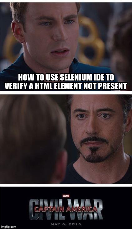 overflow_meme's tweet image. How to use Selenium IDE to verify a HTML element not present stackoverflow.com/questions/2333… #html #seleniumide